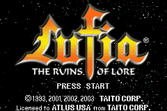 Lufia - The Ruins of Lore Title Screen